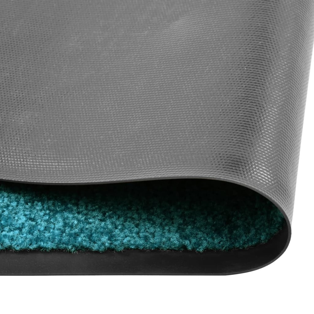 Paillasson lavable cyan 60x90 cm
