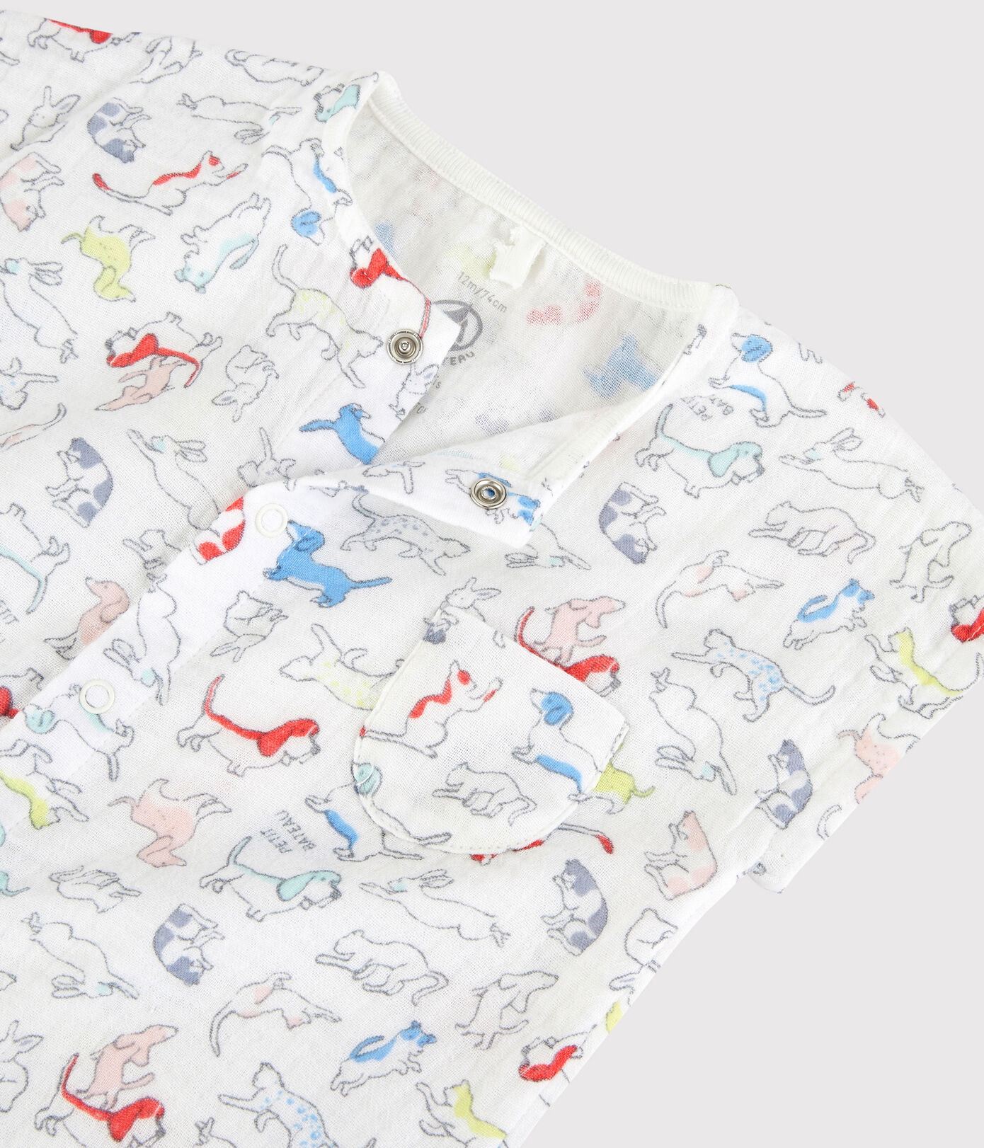 Combicourt chiots colorés bébé en tissu couche en coton biologique