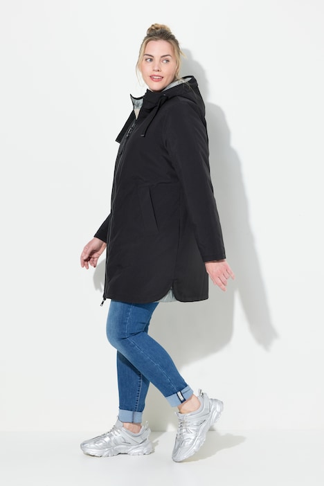 Wendejacke aus Softshell, wasserabweisend, Kapuze