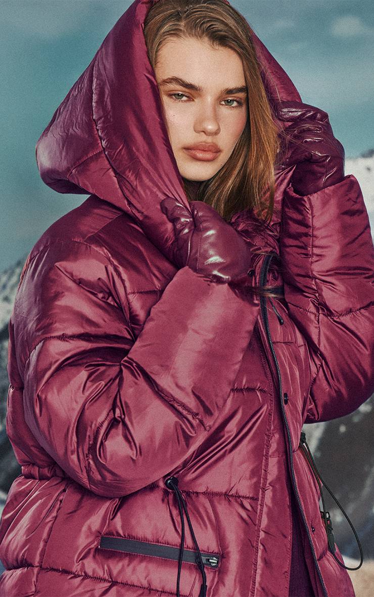 Prune Manteau Doudoune Avec Détail De Poches Cintrées