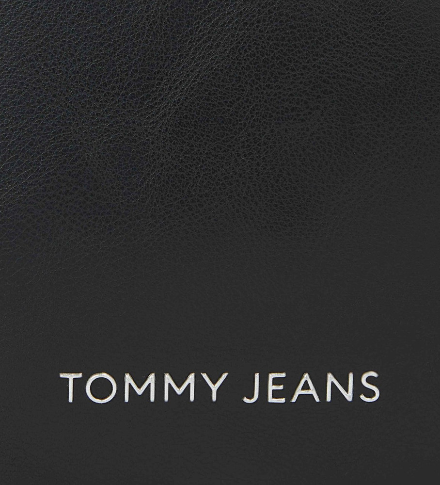 Bolsa transversal Tommy Jeans Essential com logotipo metálico preto