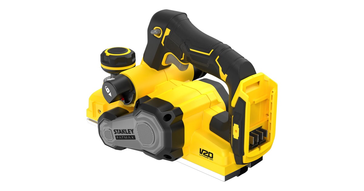 StanleyFATMAX V20 18V Brushless elektrische schaafmachine  (Zwart/geel, Accu en oplader niet inbegrepen)