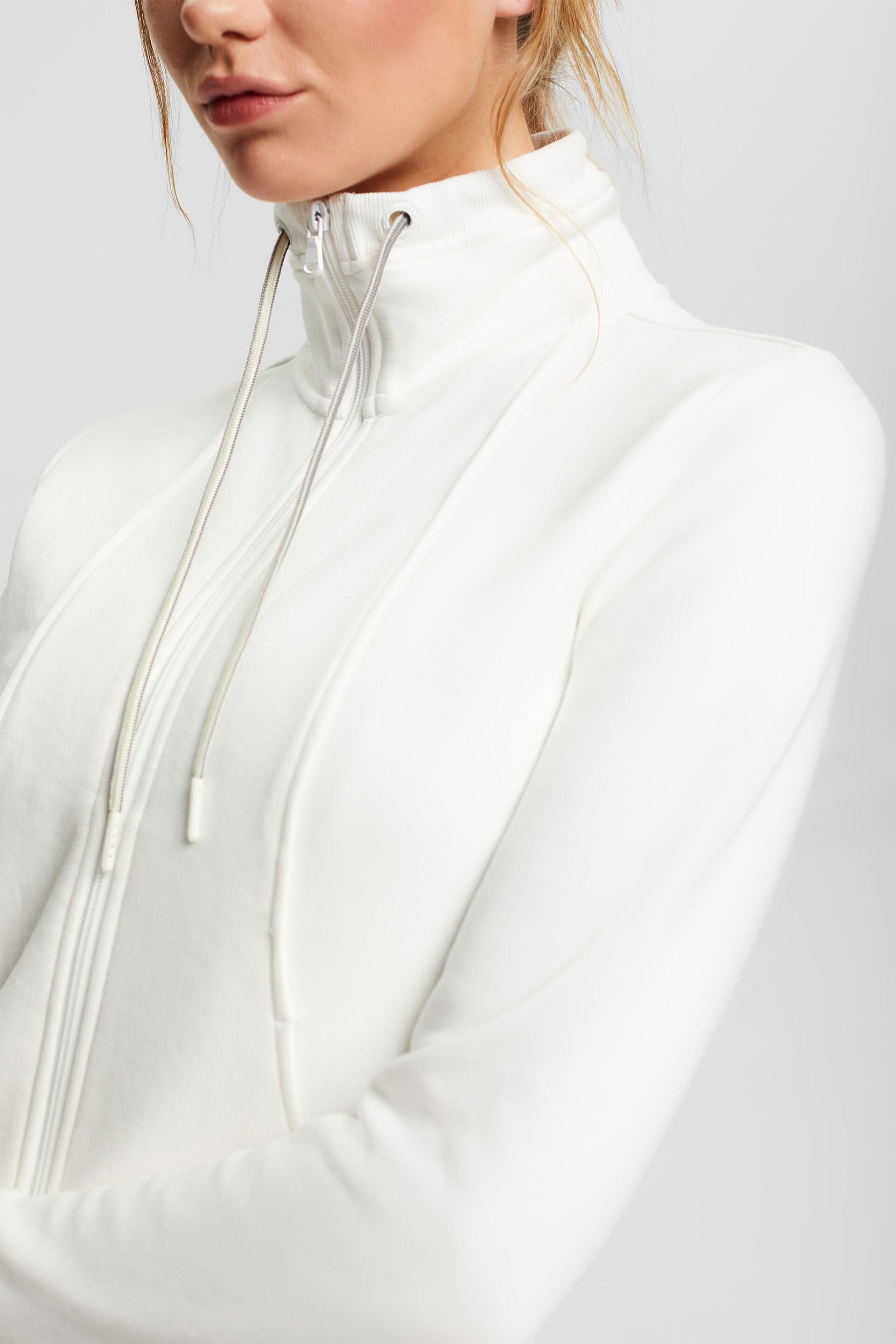 Sweat-shirt zippé, coton mélangé