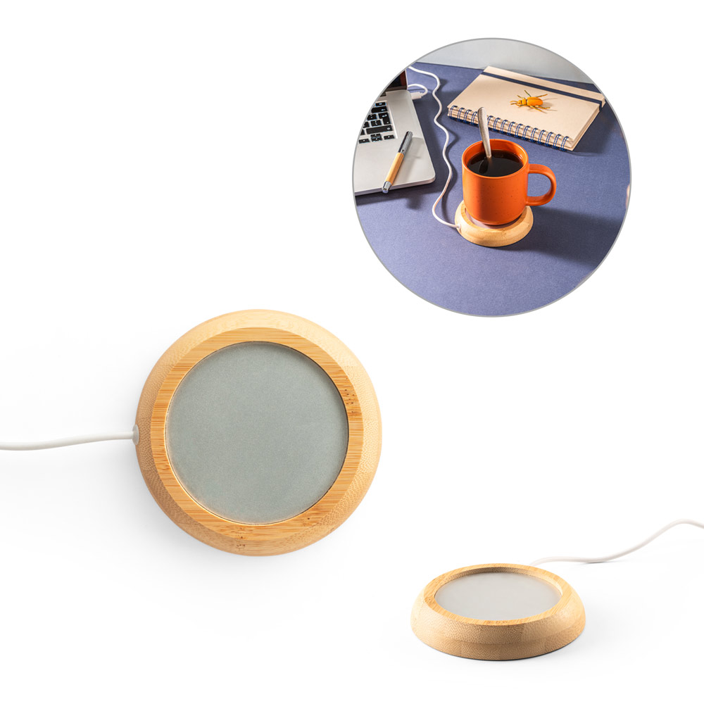 hi!dea 97178 - Chauffe-tasse avec corps en bambou