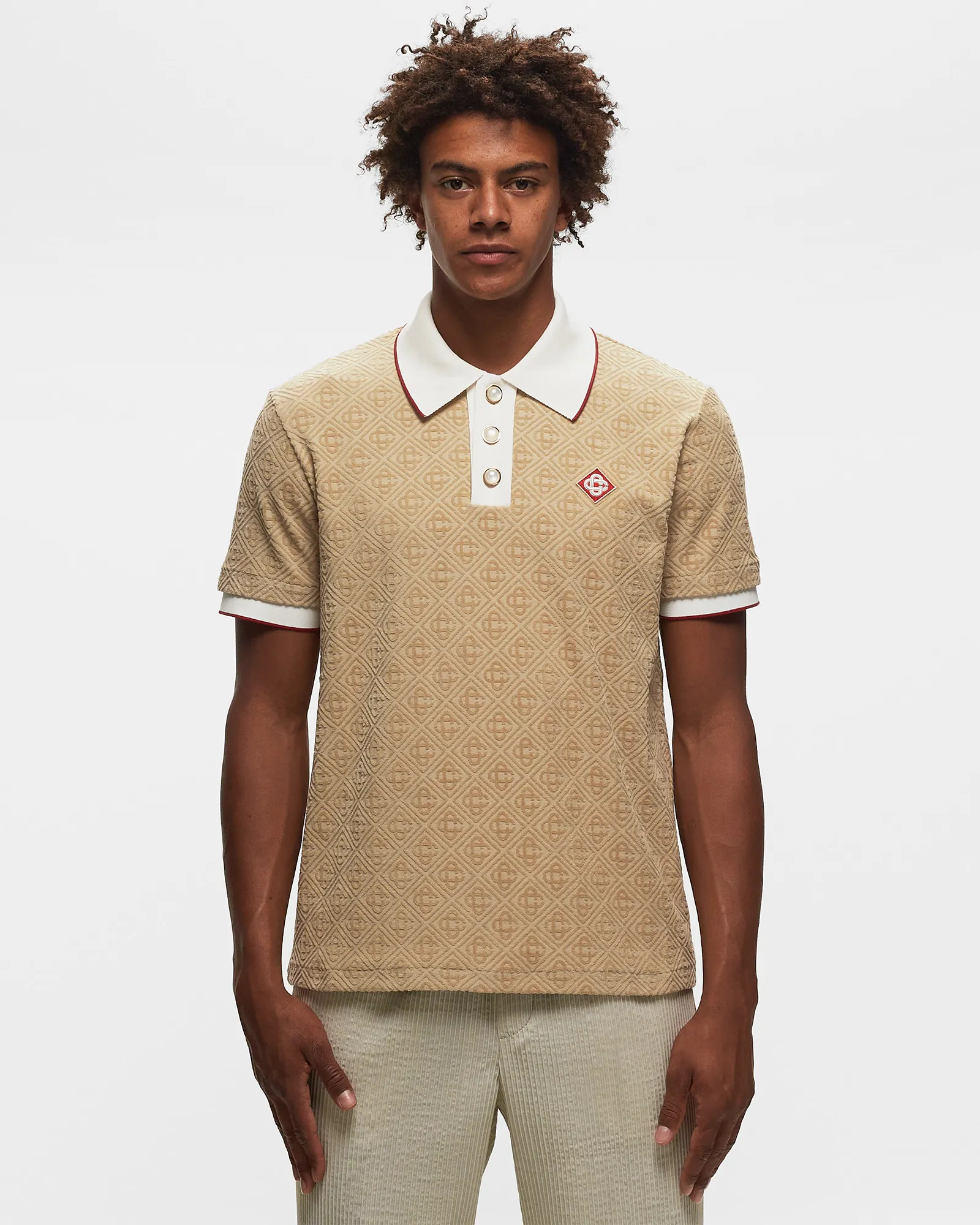Casablanca MONOGRAM VELOUR POLO