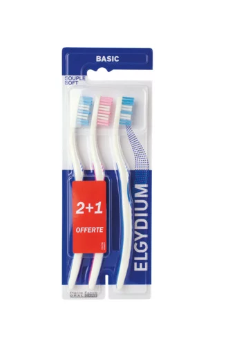 Brosse à dent Basic souple - Offre spéciale trio