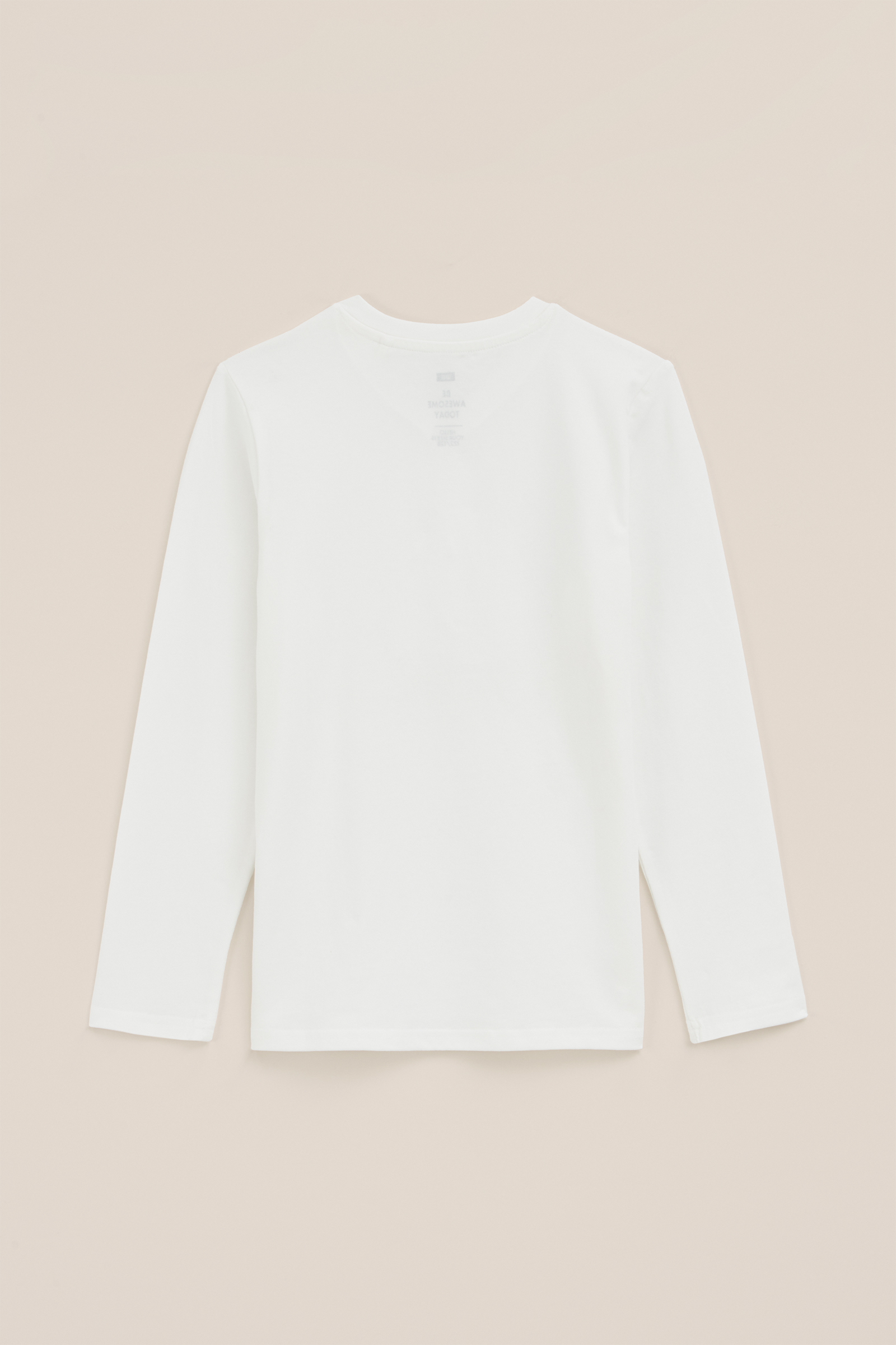 Jongens basic T-shirt met V-hals WE Fashion Wit