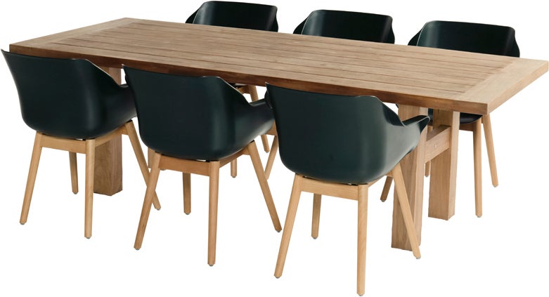 Hartman kuipstoel Sophie Studio donkergroen / teak
