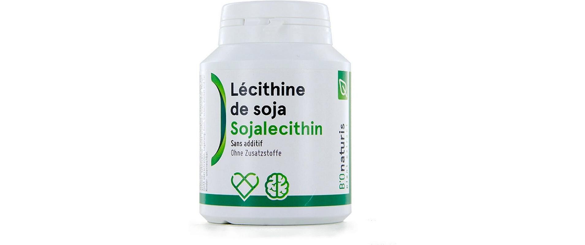 Sojalecithin 120 KapselnVegane Sojalecithin-Kapseln mit Vitamin A und E