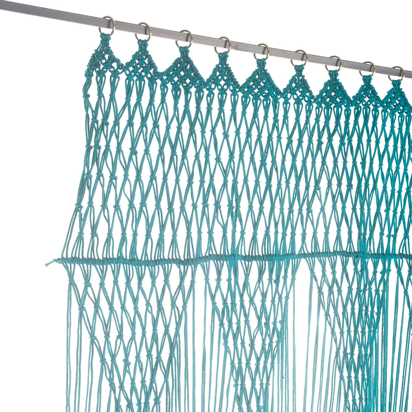 En Fil d'Indienne Rideau /portière en macramé Résille canard - 100x280 cm