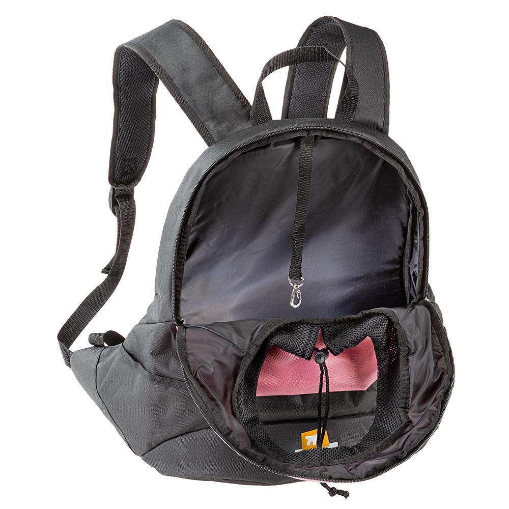 Sac à dos transport pour petits chiens kangoo large, épaules rembourrées, matériau robuste et durable, rose