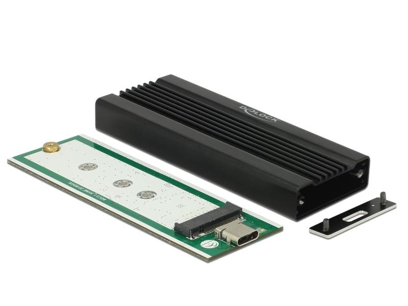 Delock Externes Gehäuse USB-C 3.1 Gen2 für M.2 NVME SSDs Delock Externes Gehäuse für M.2 NVMe PCIe SSD mit SuperSpeed USB 10 Gbps (USB 3.1 Gen 2) USB Type-C Buchse