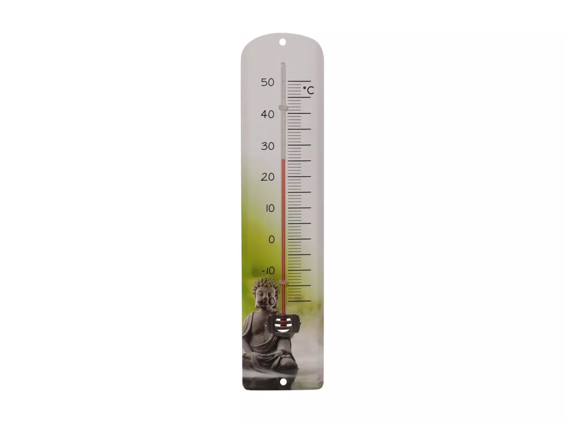 Thermomètre en métal bouddha 30 cm