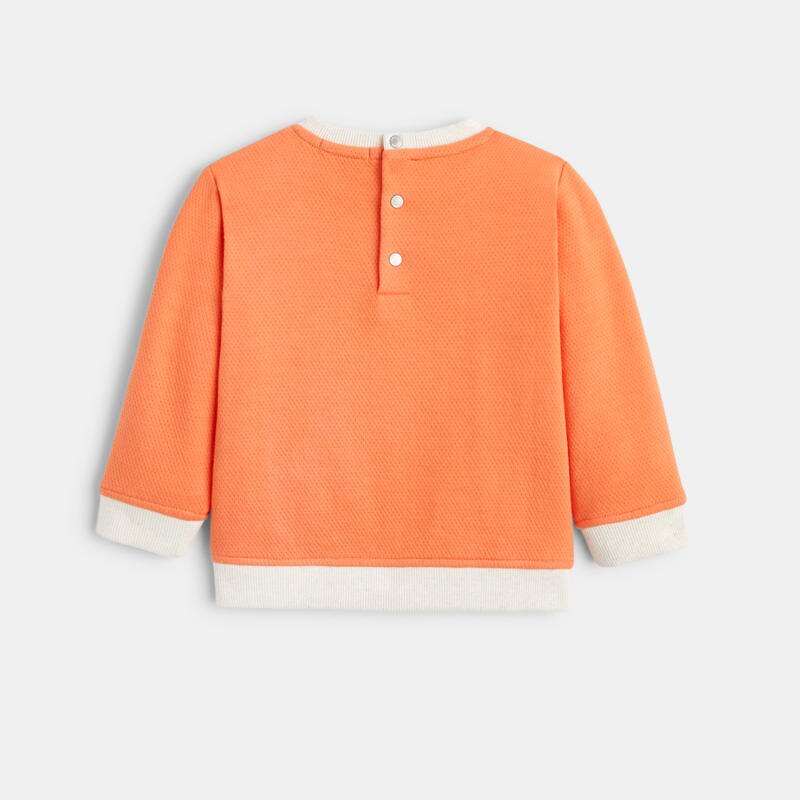 Sweat maille fantaisie dinosaure orange bébé garçon Orange