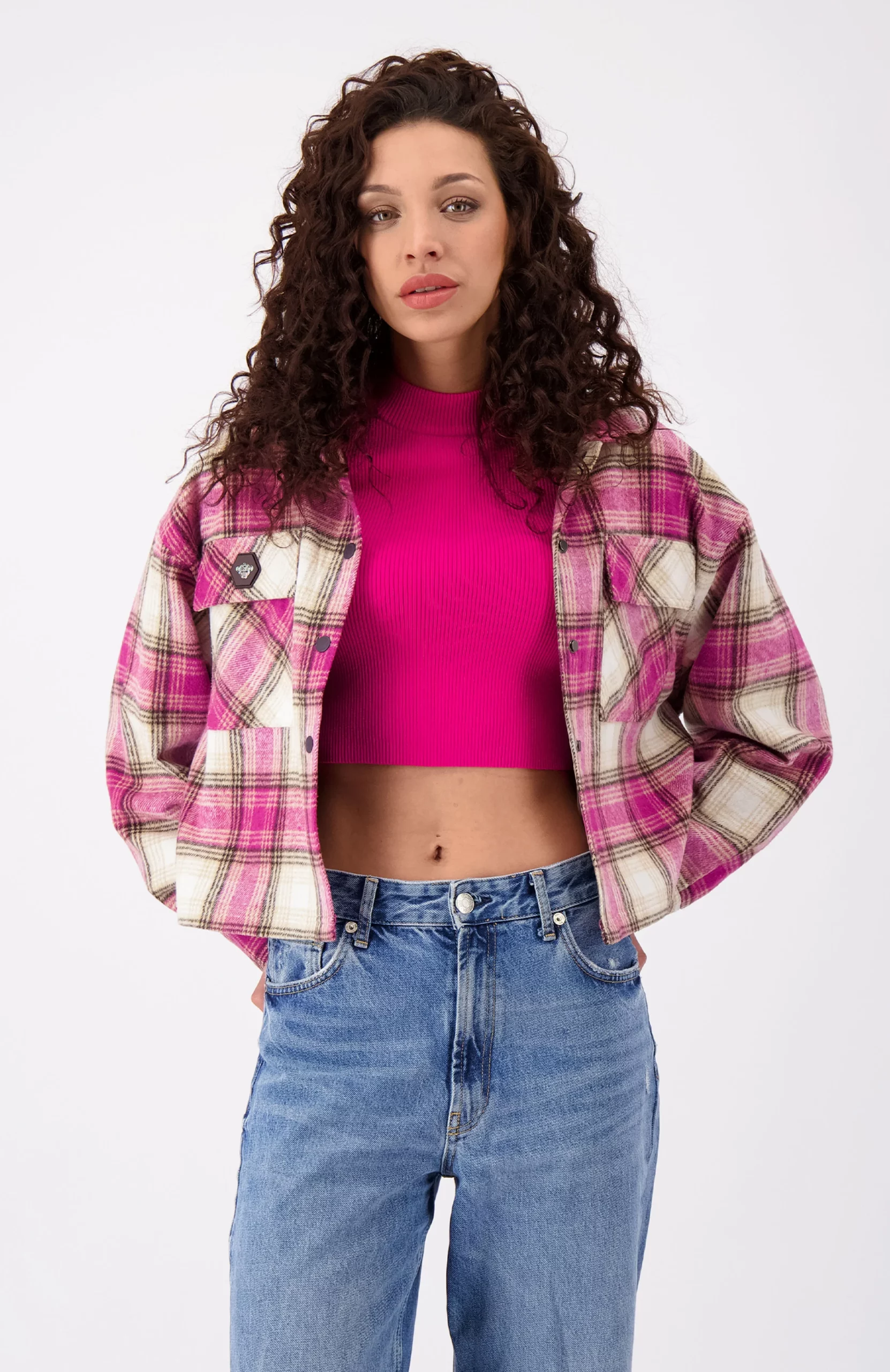Black Bananas Club Overshirt Dames Roze