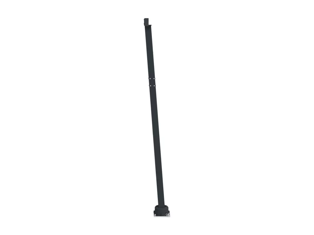 Jeu de poteaux d'auvent anthracite 300x245 cm fer