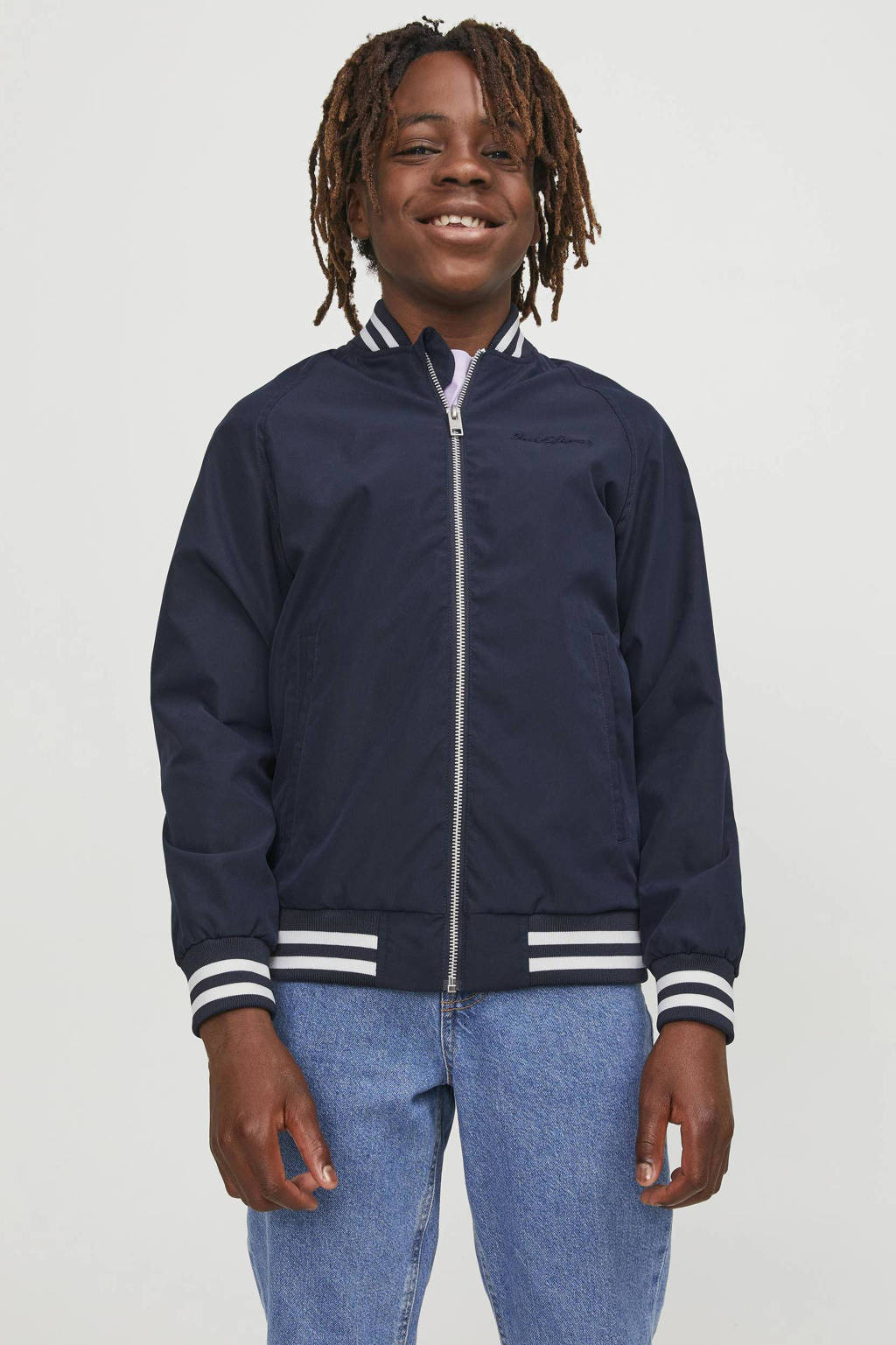 JACK & JONES bomberjack zomer JORLUCCA donkerblauw
