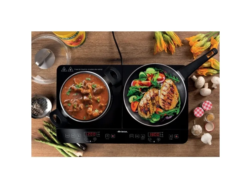 Ariete 1998/00, Sort, Bordplade, 58 cm, Zone induktionskogeplade, Keramisk, 2 zone(s)