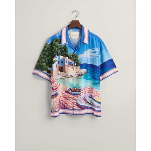 GANT Silke Skjorte, Rich Blue, XL