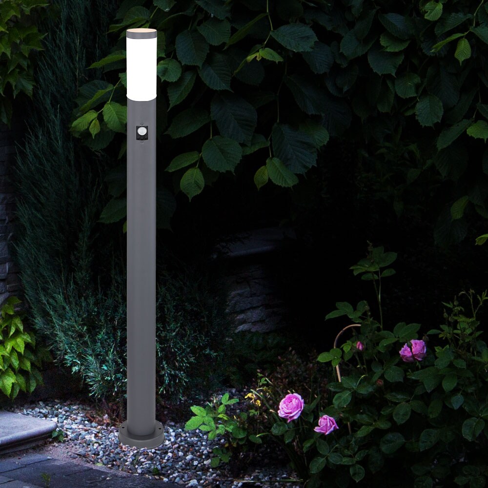 Stehlampe, Edelstahl, anthrazit, Sensor, H 110 cm, BOSTON