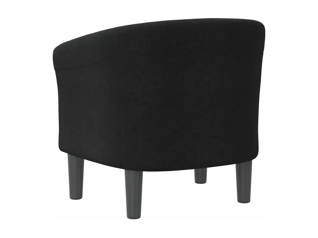 Chaise cabriolet noir tissu