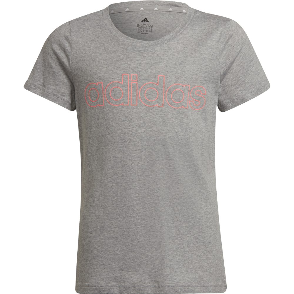 adidas Essentials T-Shirt Mädchen medium grey heather