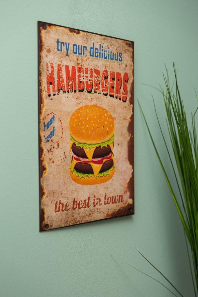 Metallschild - Hamburgers - 30x40 cm
