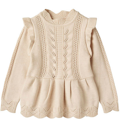 Fliink Bluse - Strick - Viskose - Alilly Peplum - Sandshell