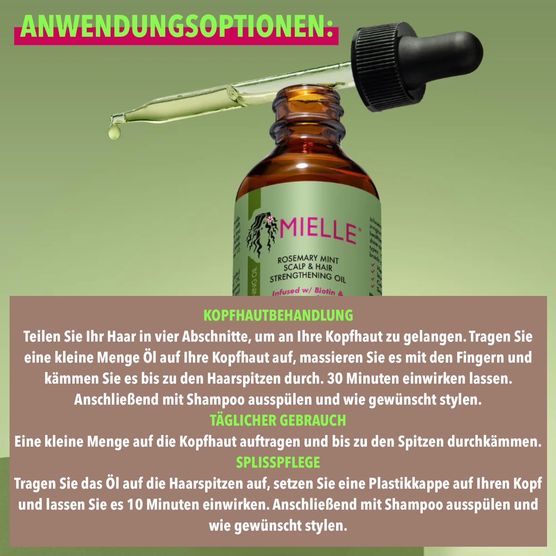 Mielle Organics Rosmarinöl Haaröl für Haarpflege und Haarwachtstum