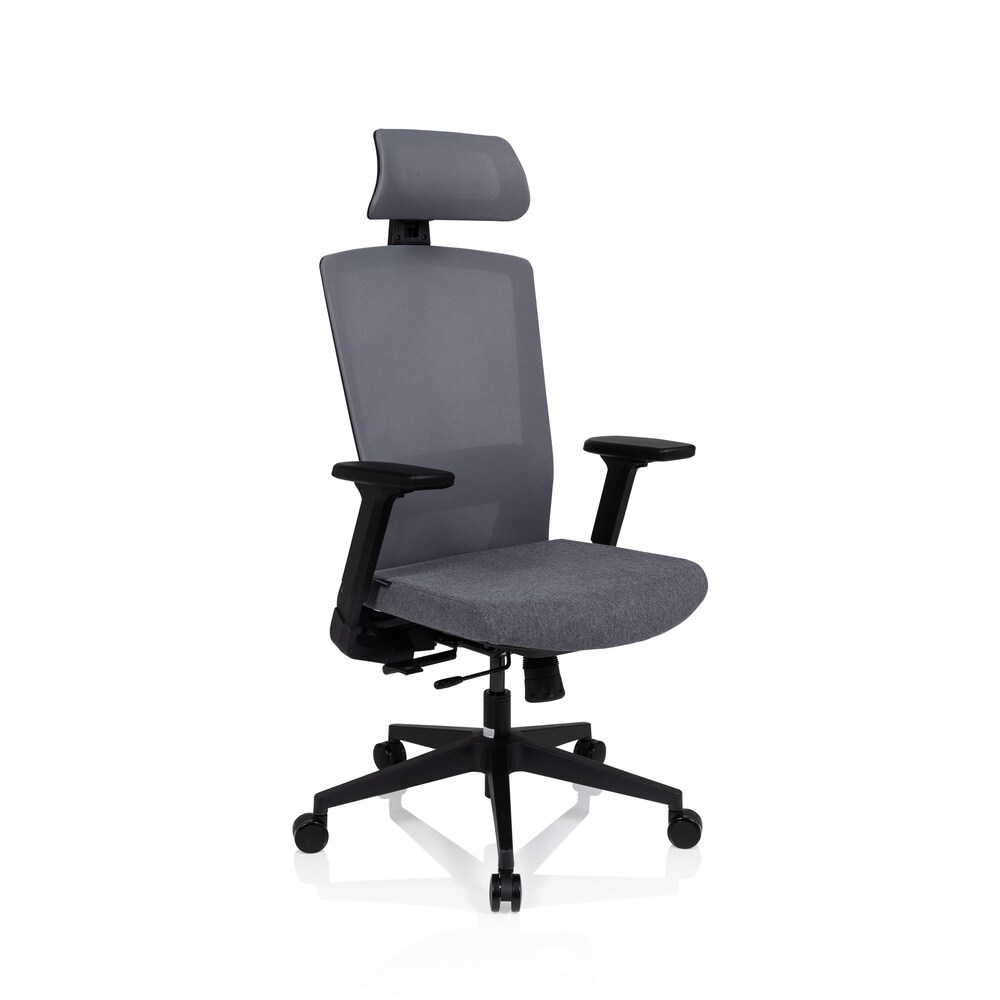 Profi Bürostuhl CAPTIVO Stoff/Netzstoff mit Armlehnen (höhenverstellbar) hjh OFFICE