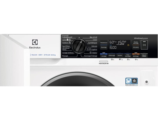 ELECTROLUX - Lave linge sechant encastrable EW8W1684BI, 8 kg / 4 kg