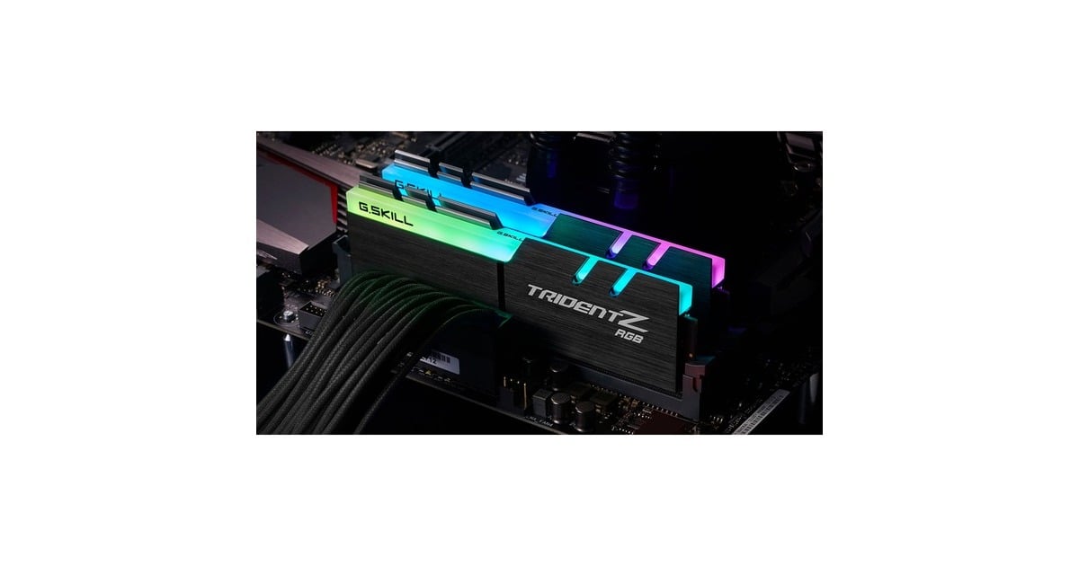 G.Skill32 GB DDR4-3600 Kit werkgeheugen  (Zwart, F4-3600C18D-32GTZR, Trident Z RGB, XMP)