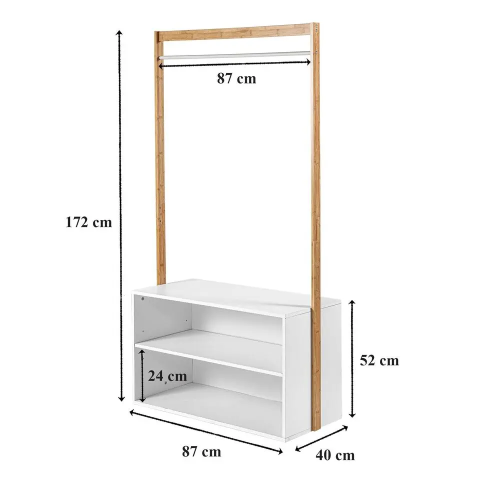 CALICOSY - Kledingkast - Wit - 171x90x40 cm