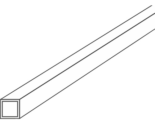 Kunststof vierkante buis, buitendiameter 3 mm, binnendiameter 2 mm, lengte: 1000 mm, wit