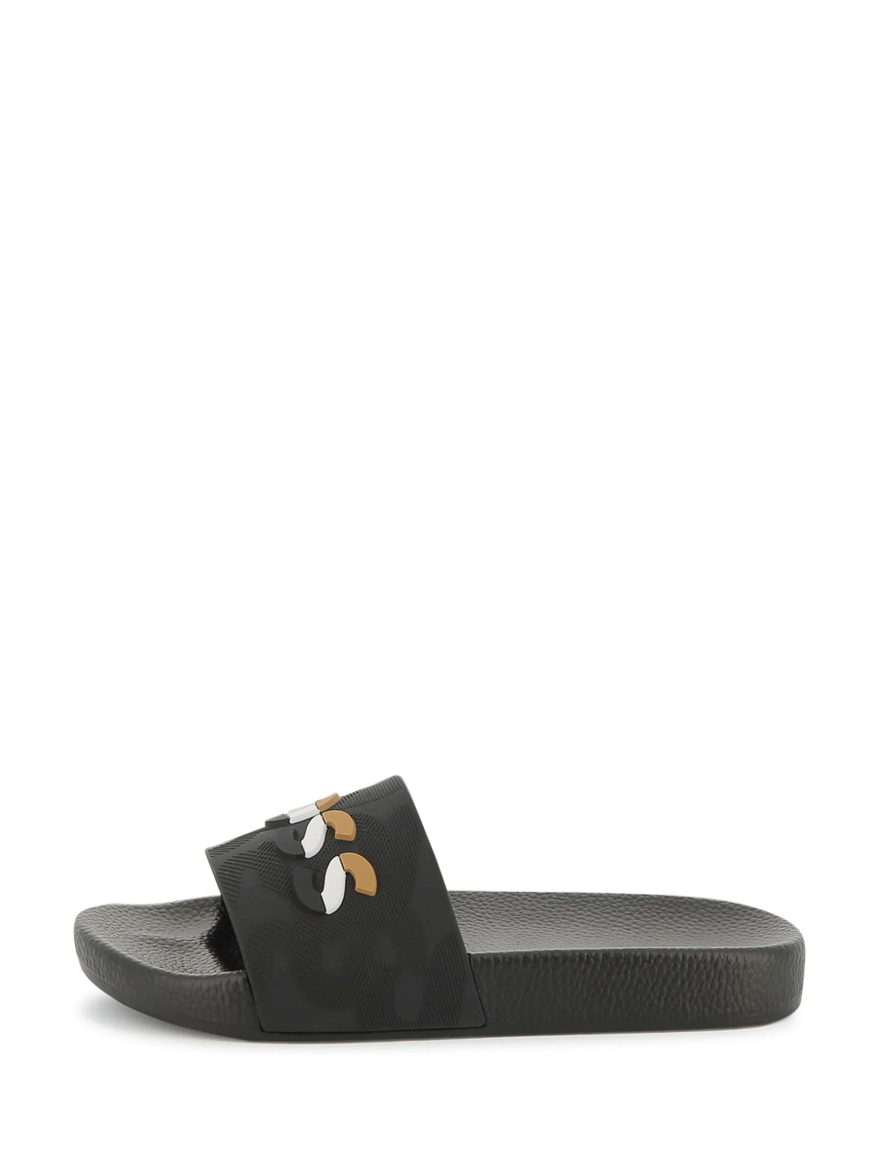 BOSS Logo Slippers met klittenbandsluiting