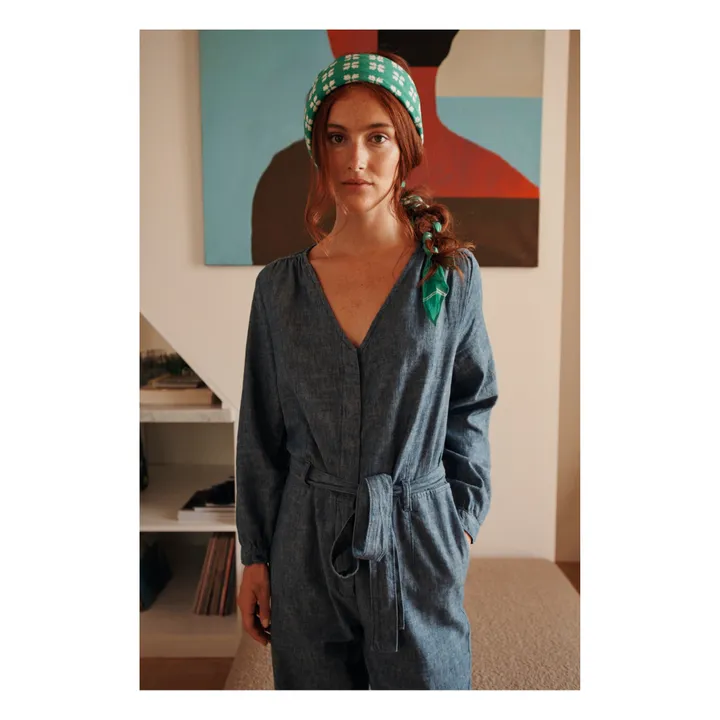 Emile et Ida Combinaison Zemaison Coton et Lin - Collection Femme | Bleu indigo