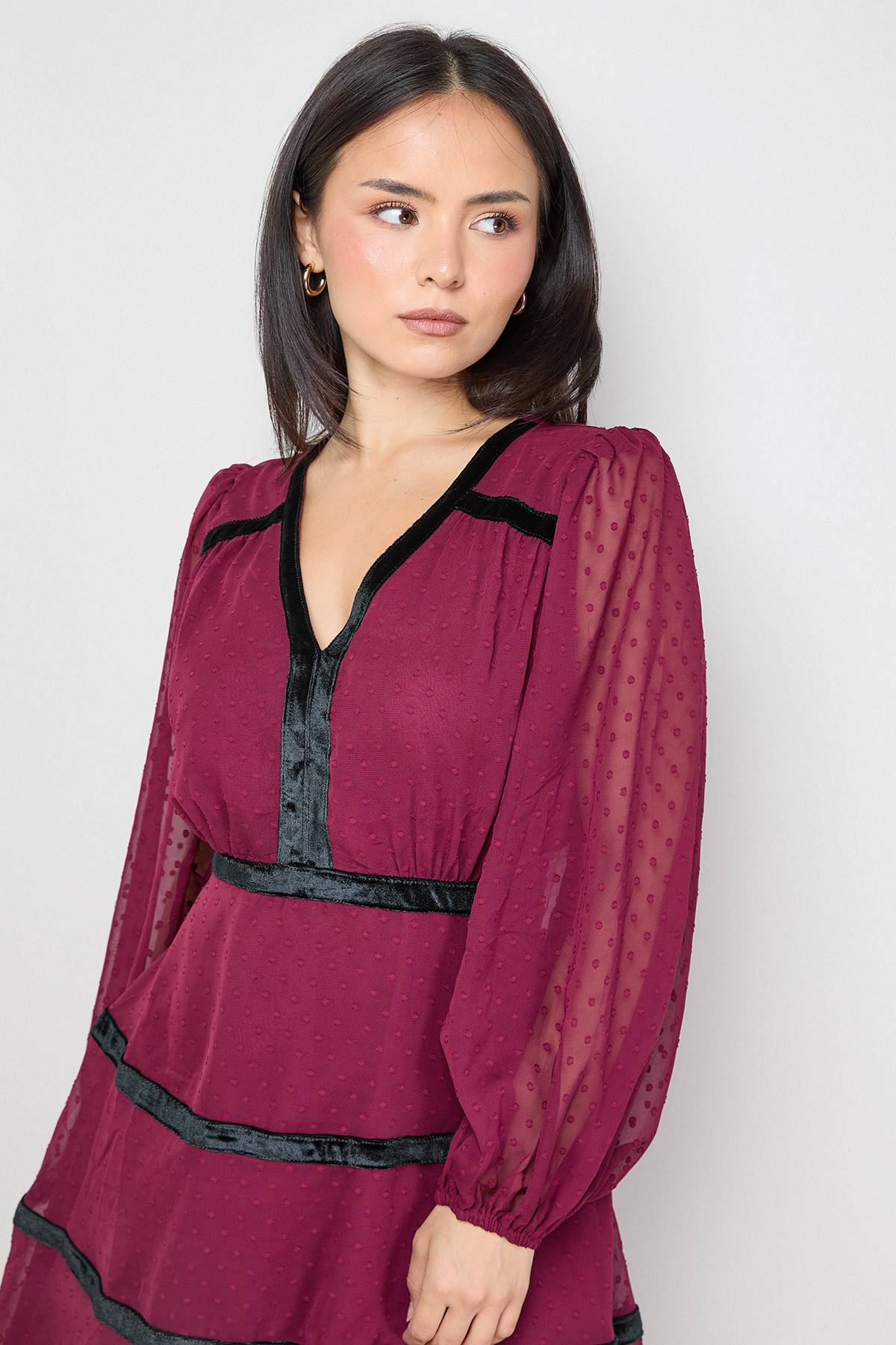 Oasis Robe Mini Évasée Contrastée Petite Taille