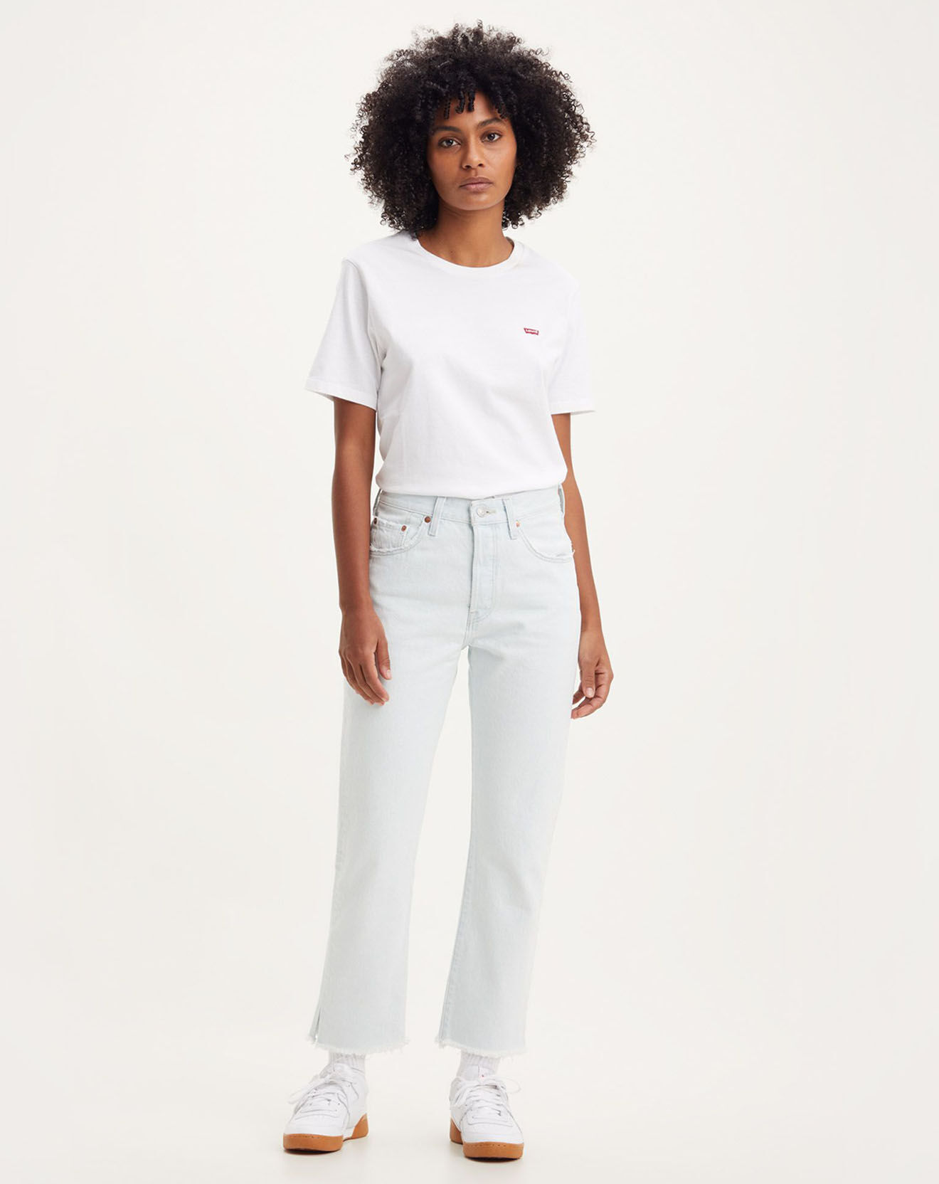 Levi's® Jean 501 Crop taille haute bleu clair