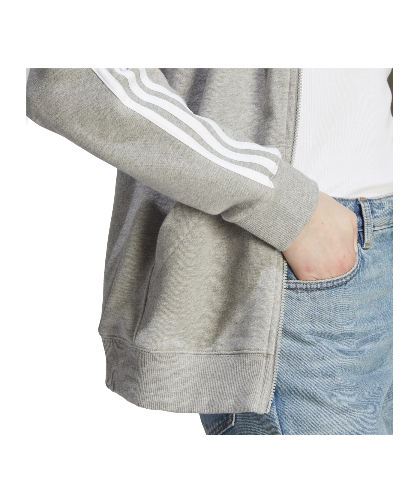 adidas Essentials FT Jacke Damen Grau