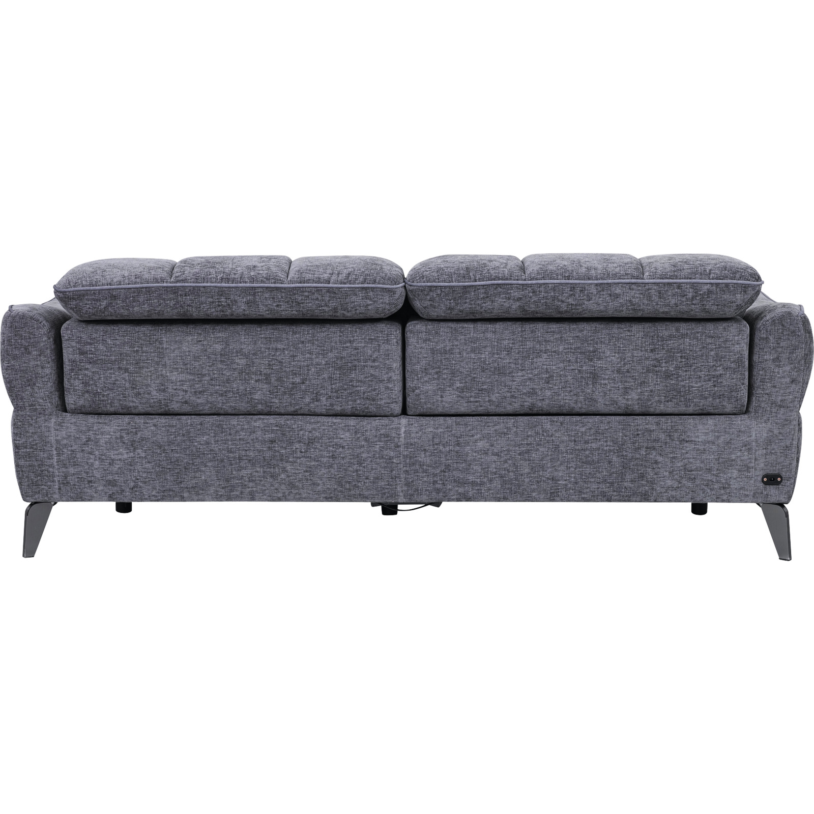 3er-Sofa Cosmo Stoff dunkelgrau, Relaxfunktion