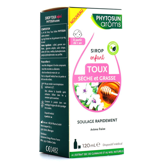 Sirop toux sèche et grasse pour enfant Phytosun Aroms
