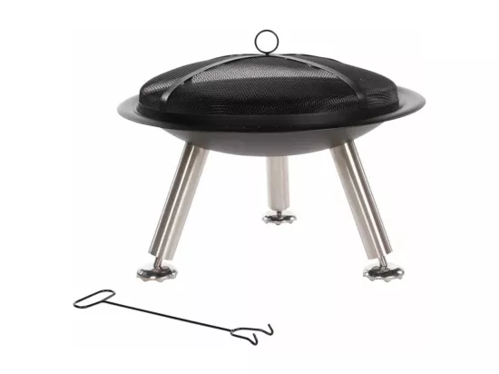 Vasque à feu Chicago Noir Acier 75 cm 85013