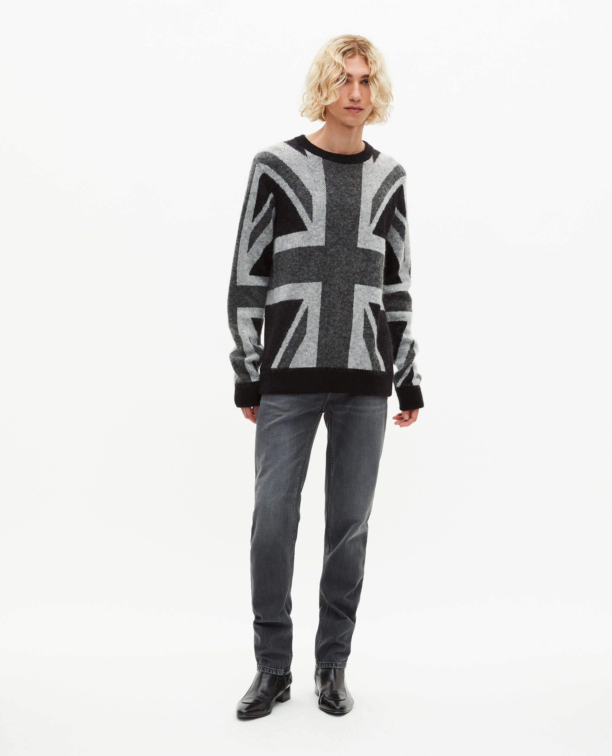 Pull drapeau anglais noir