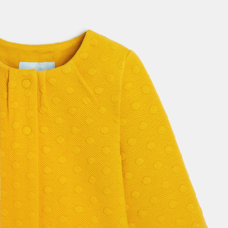 Gilet molleton jaune bébé fille