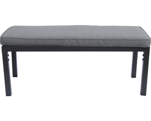 Garden Place Freya Alu 6-persoons 4-delige tuinmeubelset inclusief tafel 150 x 75 x 65 cm met 5 mm spray-stone veiligheidsglas blad en zitkussens, antraciet aluminium