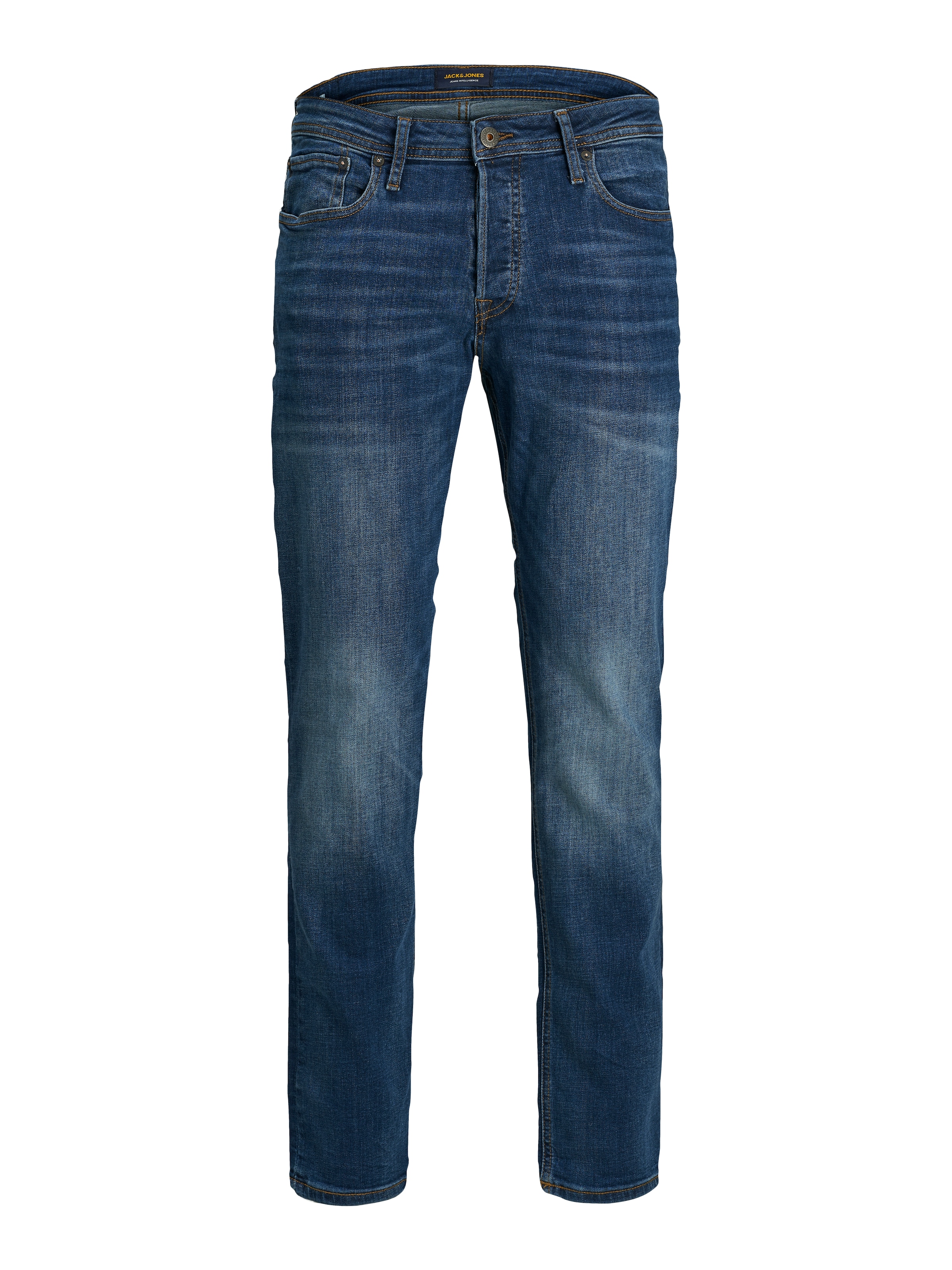 Jack & Jones Slim-fit-Jeans »JJITIM mit Waschung und praktischen Taschen«, Abriebeffekte, modisch, slim fit, Denim
