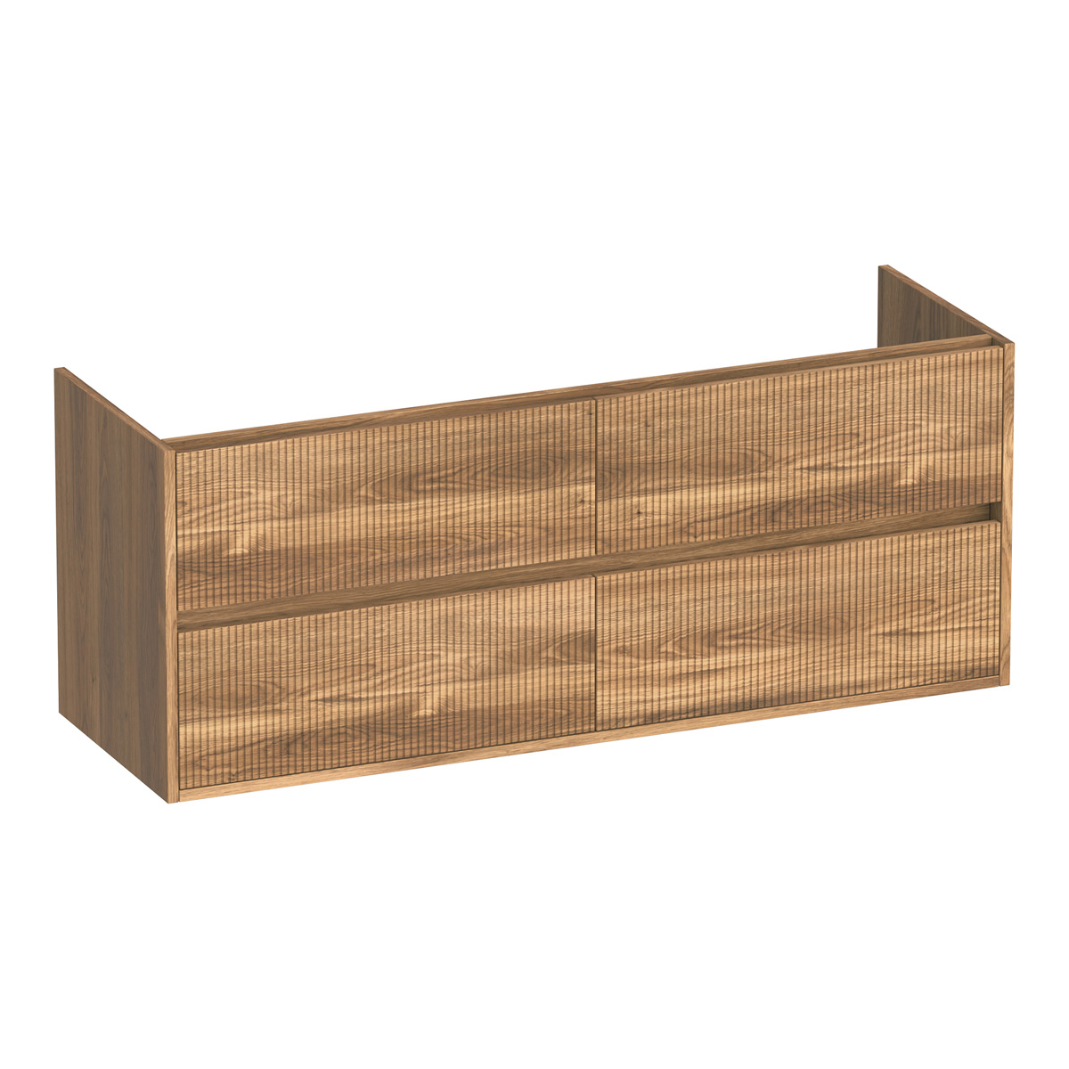 Brauer Adore Wavy onderkast ribbelfront 140cm met 4 softclose lades honey
