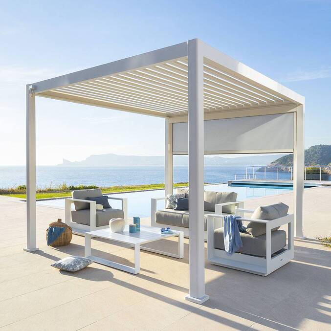 Pergola bioclimatique EVORA Blanc