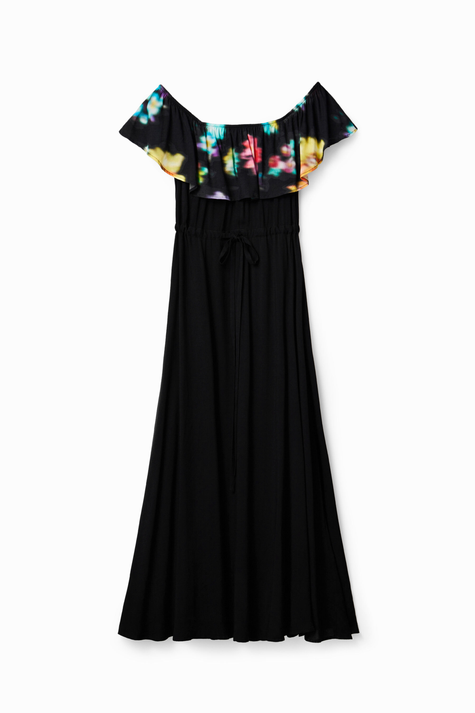 Robe longue volant floue