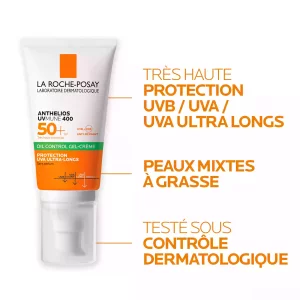 Anthelios UVmune 400 Gel-Crème Oil Control SPF50+ Sans Parfum - 50ml